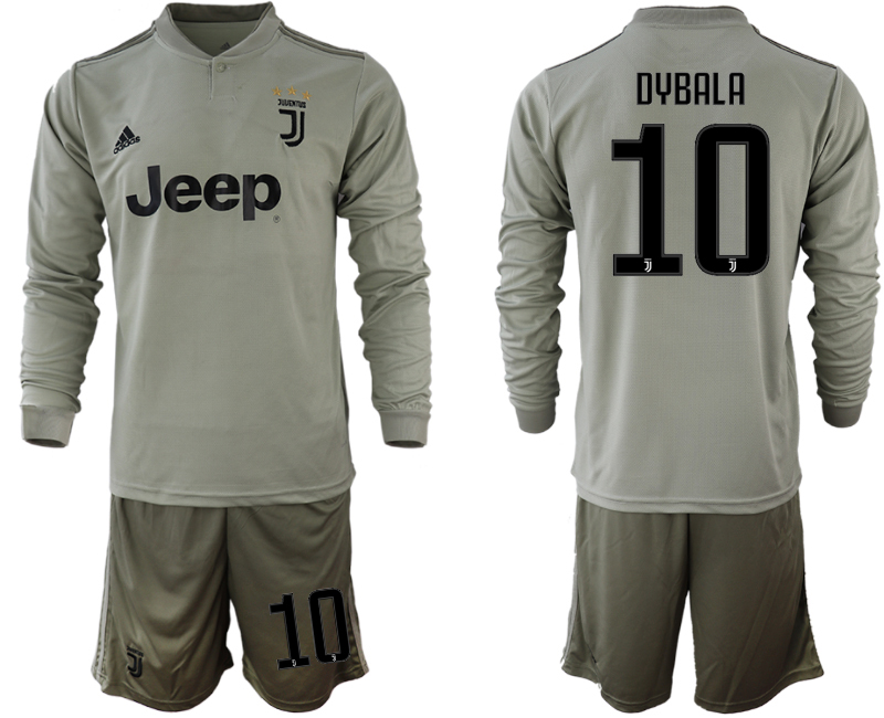 2018-19 Juventus 10 DYBALA Away Long Sleeve Soccer Jersey