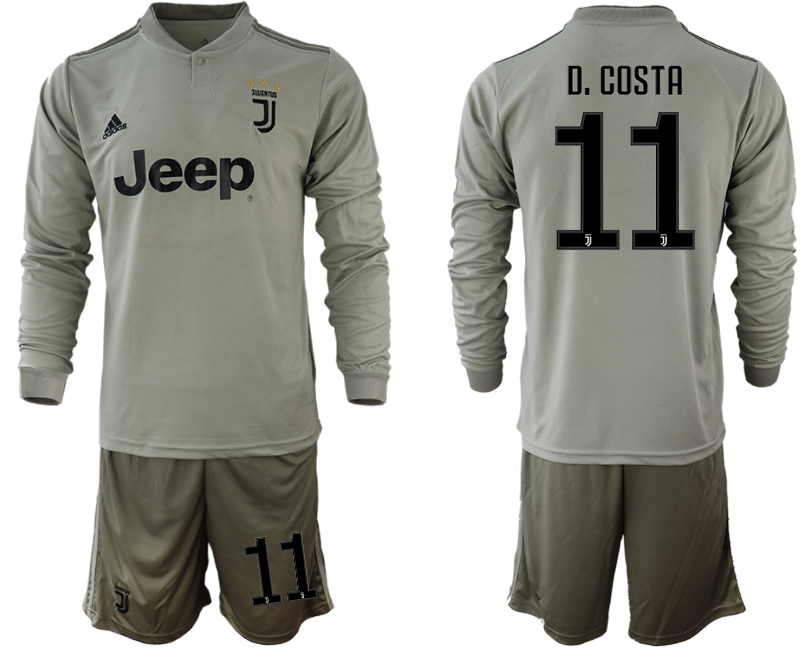 2018-19 Juventus 11 D. COSTA Away Long Sleeve Soccer Jersey
