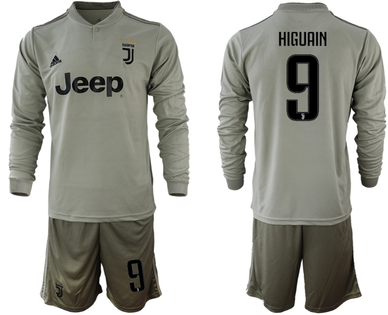 2018-19 Juventus 9 HIGUAIN Away Long Sleeve Soccer Jersey