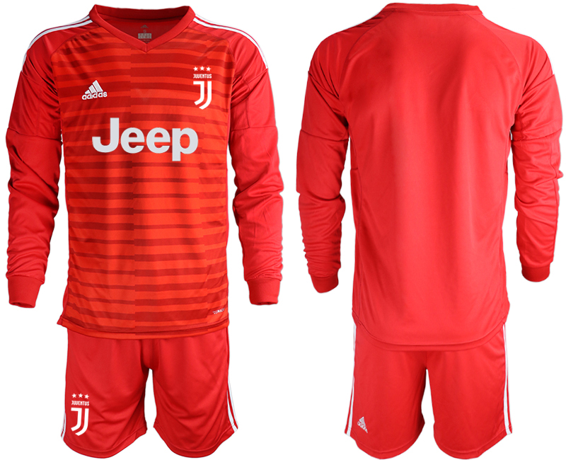 2018-19 Juventus Red Long Sleeve Goalkeeper Soccer Jersey
