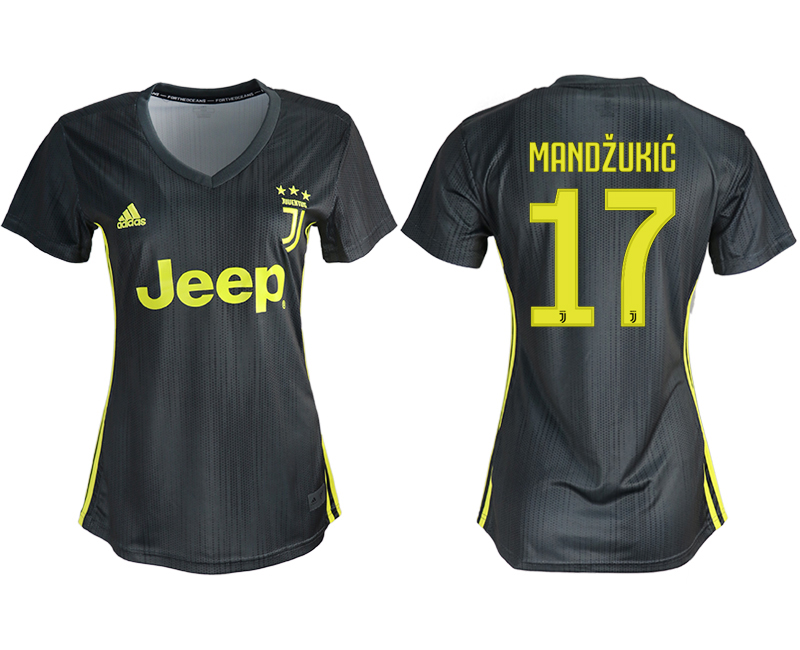 2018-19 Juventus 17 MANDZUKIC Third Away Soccer Jersey