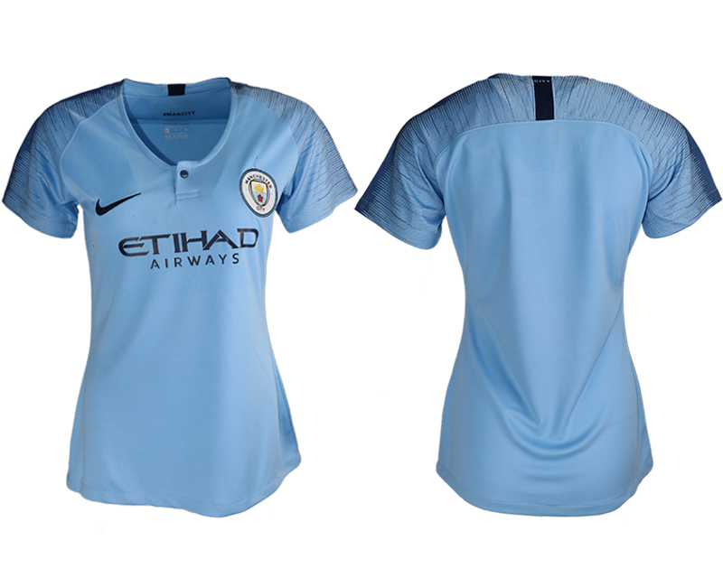 2018-19 Manchester City Home Women Soccer Jersey - Click Image to Close