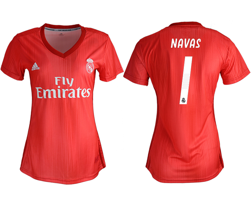 2018-19 Real Madrid 1 NAVAS Away Women Soccer Jersey