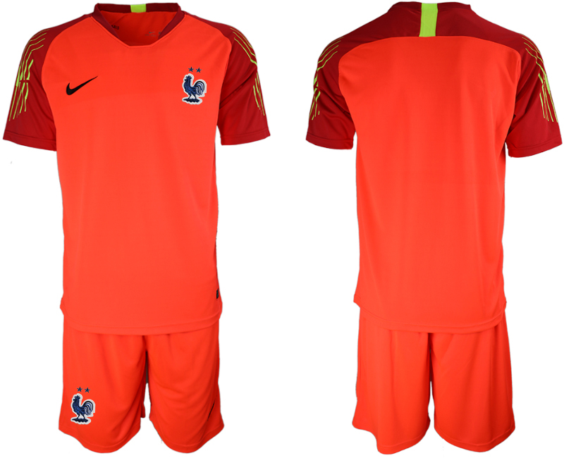 France 2-Star Red 2018 FIFA World Cup Goalkeeper Soccer Jersey