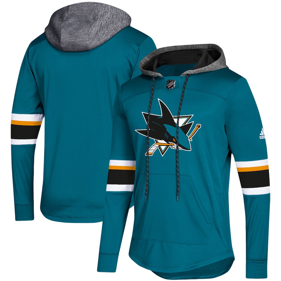 San Jose Sharks Teal Women's Customized All Stitched Hooded Sweatshirt