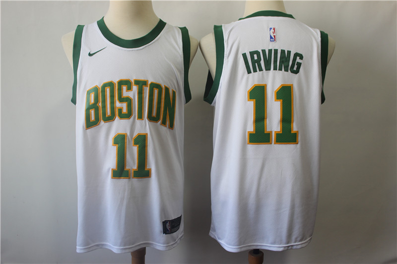 Celtics 11 Kyrie Irving White City Edition Nike Swingman Jersey
