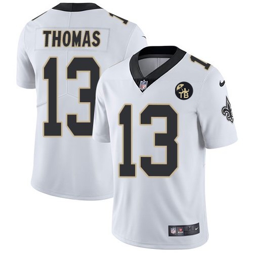 Nike Saints 13 Michael Thomas White Youth With Tom Benson Patch Vapor Untouchable Limited Jersey