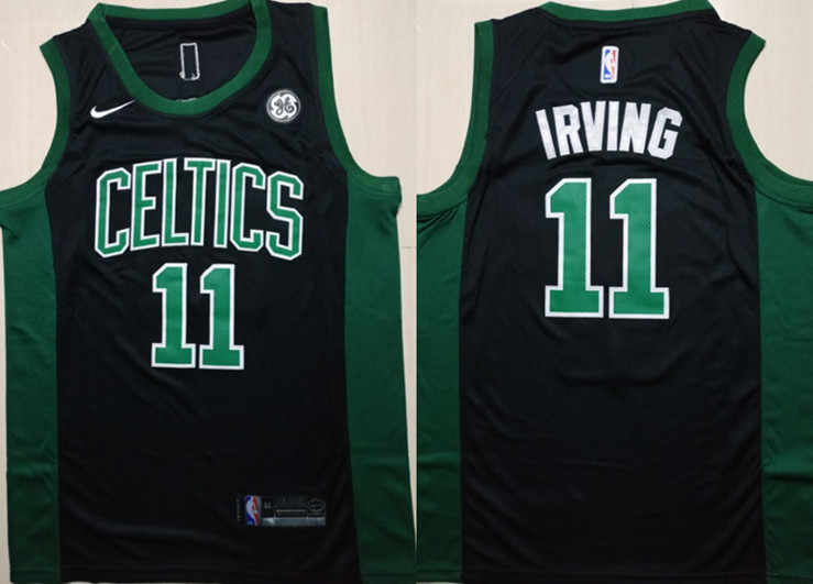 Celtics 11 Kyrie Irving Black Nike Swingman Jersey