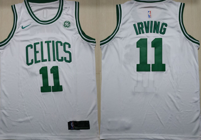 Celtics 11 Kyrie Irving White Nike Swingman Jersey