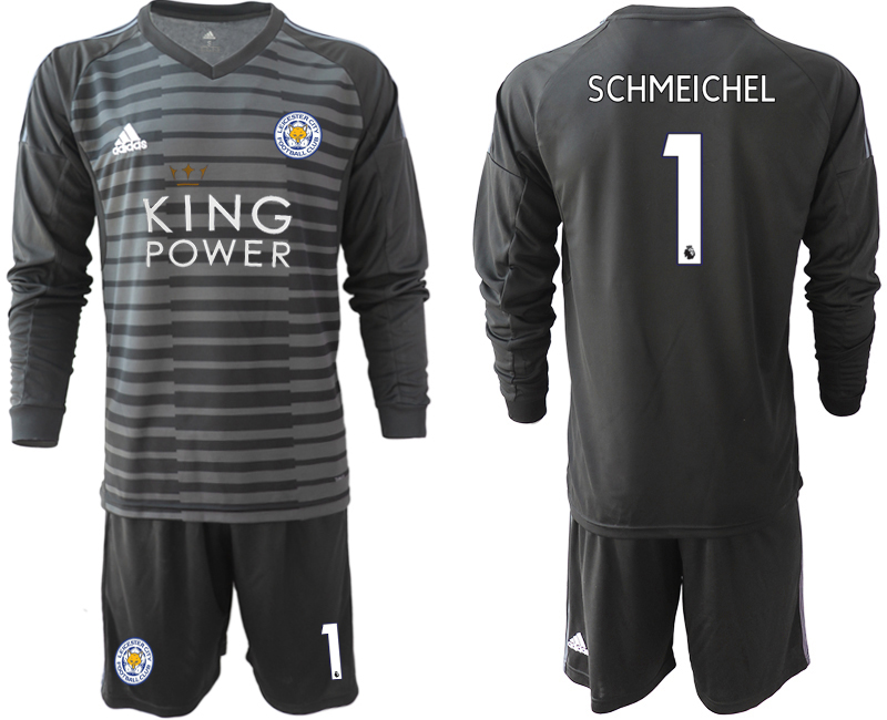 2018-19 Leicester City 1 SCHMEICHEL Black Long Sleeve Goalkeeper Soccer Jersey