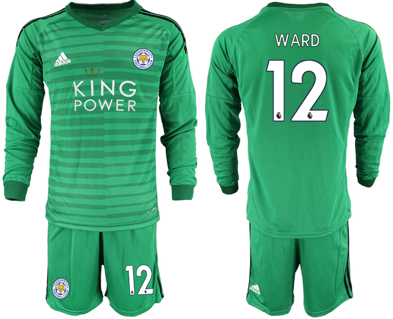 2018-19 Leicester City 12 WARD Green Long Sleeve Goalkeeper Soccer Jersey