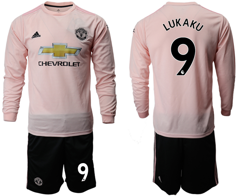 2018-19 Manchester United 9 LUKAKU Away Long Sleeve Soccer Jersey - Click Image to Close