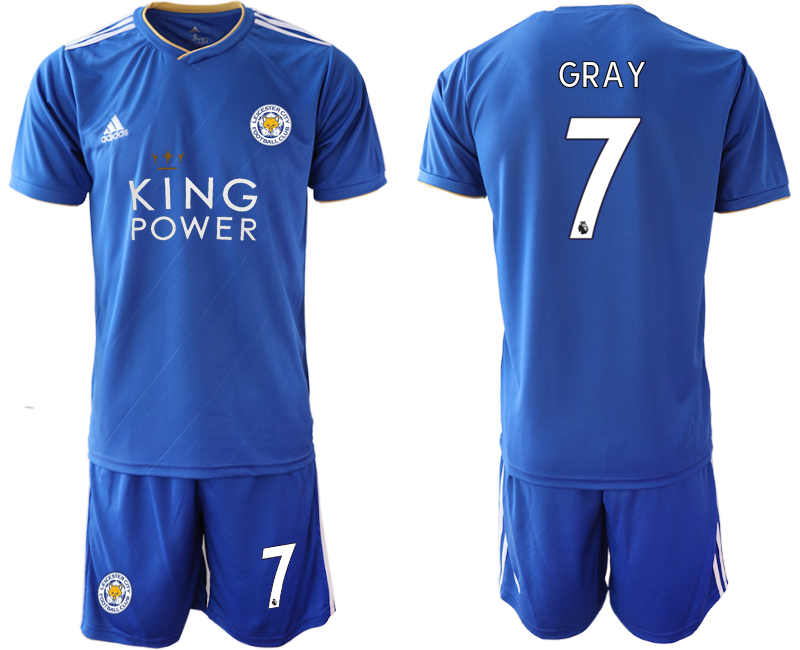 2018-19 Leicester City 7 GRAY Home Soccer Jersey