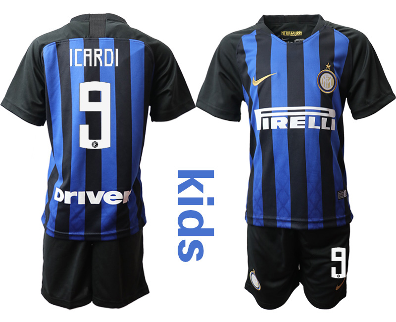 2018-19 Inter Milan 9 ICARDI Home Youth Soccer Jersey