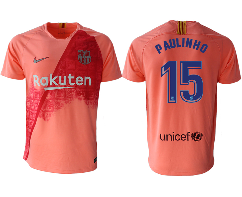 2018-19 Barcelona 15 PAULINHO Third Away Thailand Soccer Jersey