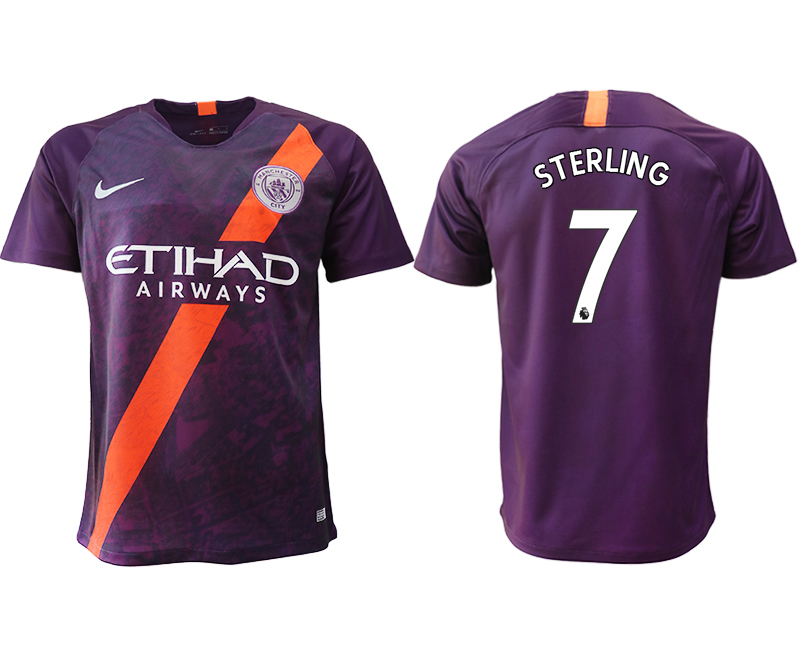 2018-19 Manchester City 7 STERLING Third Away Thailand Soccer Jersey