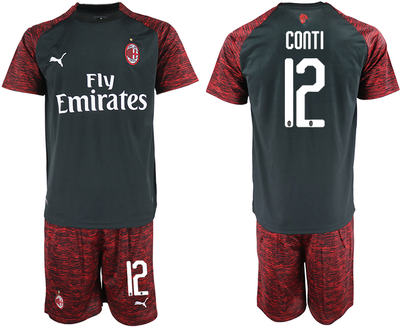 2018-19 AC Milan 12 CONTI Third Away Soccer Jersey