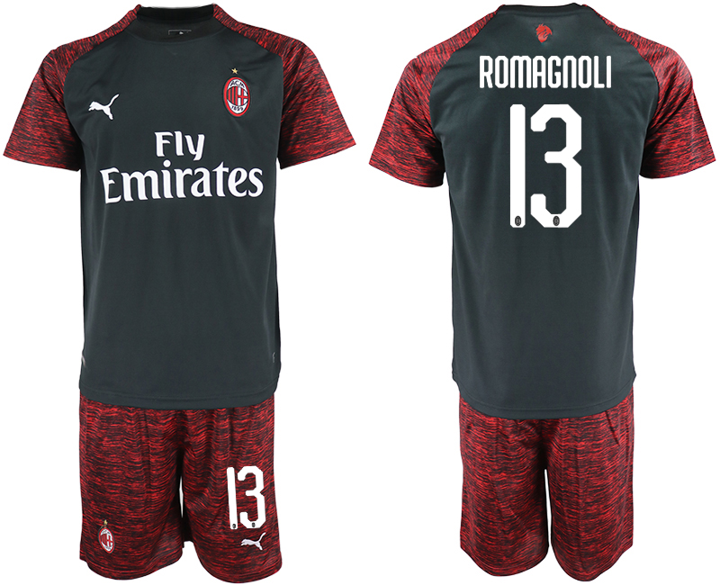 2018-19 AC Milan 13 ROMAGNOLI Third Away Soccer Jersey