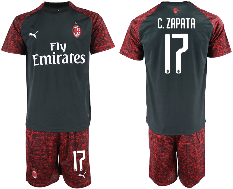 2018-19 AC Milan 17 C. ZAPATA Third Away Soccer Jersey
