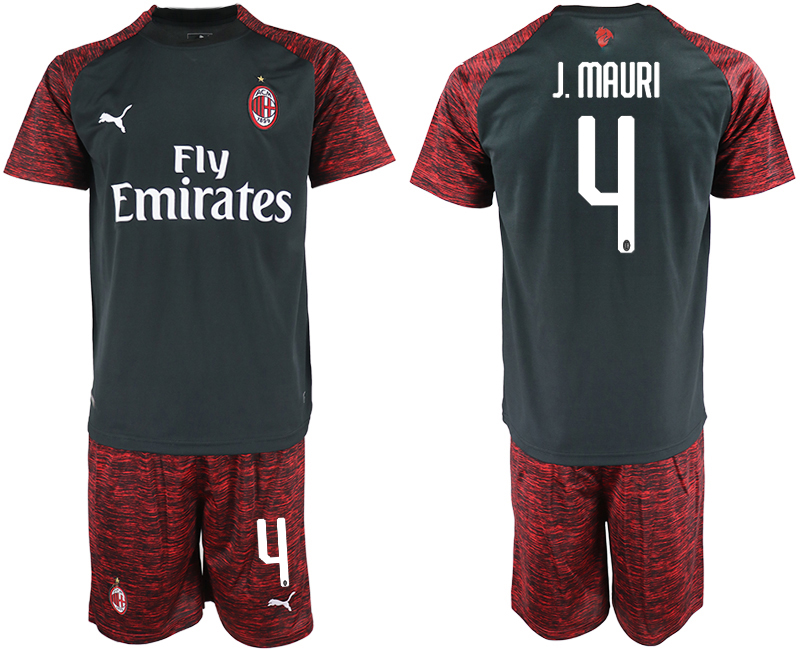 2018-19 AC Milan 4 J. MAURI Third Away Soccer Jersey