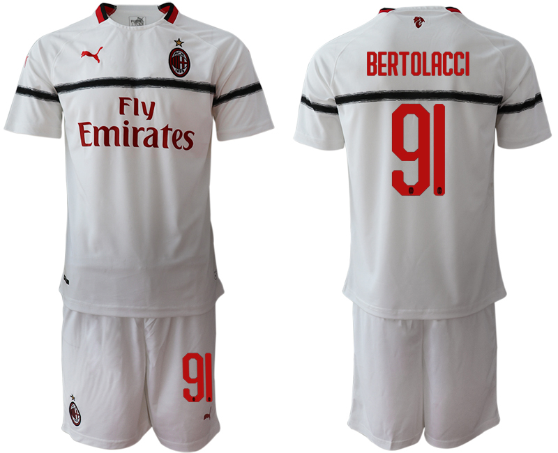 2018-19 AC Milan 91 BERTOLACCI Away Soccer Jersey