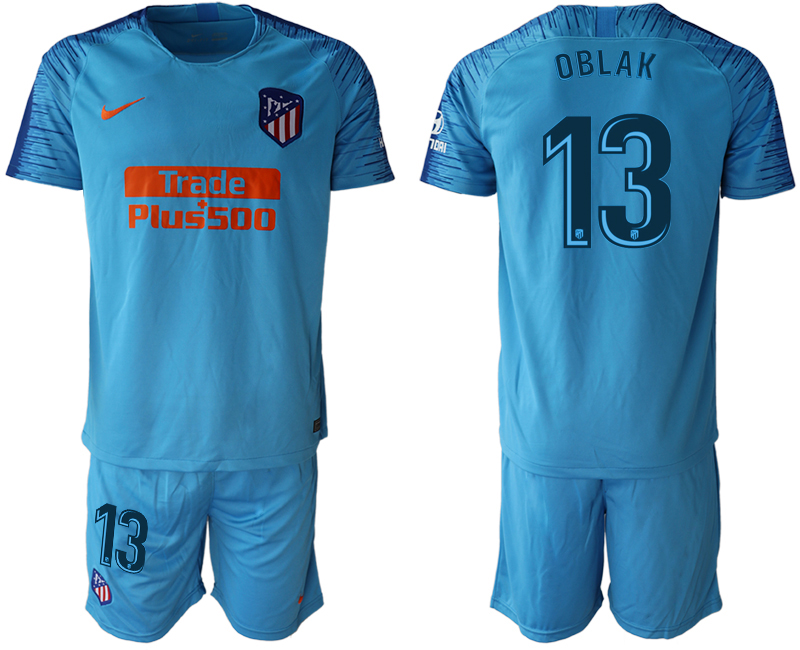 2018-19 Atletico Madrid 13 OBLAK Away Soccer Jersey - Click Image to Close