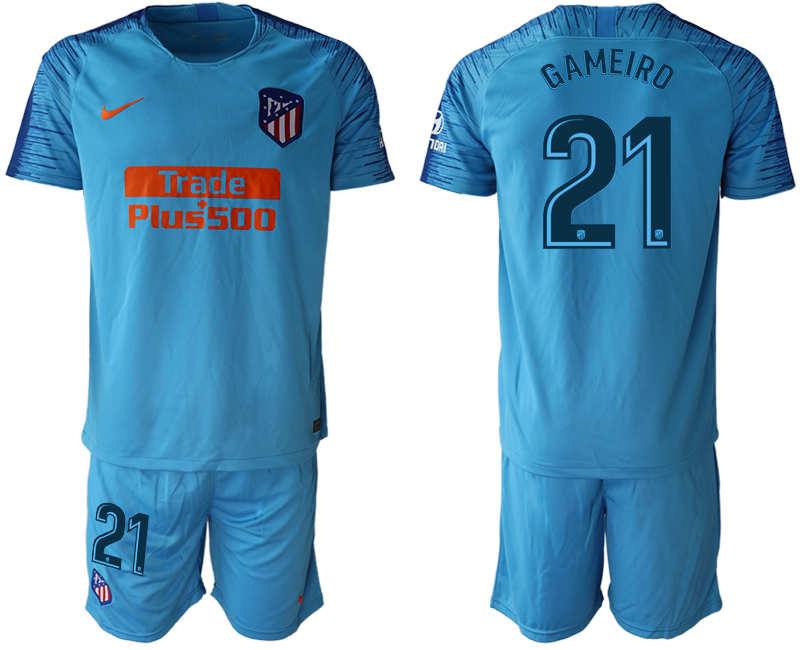 2018-19 Atletico Madrid 21 GAMEIRO Away Soccer Jersey - Click Image to Close