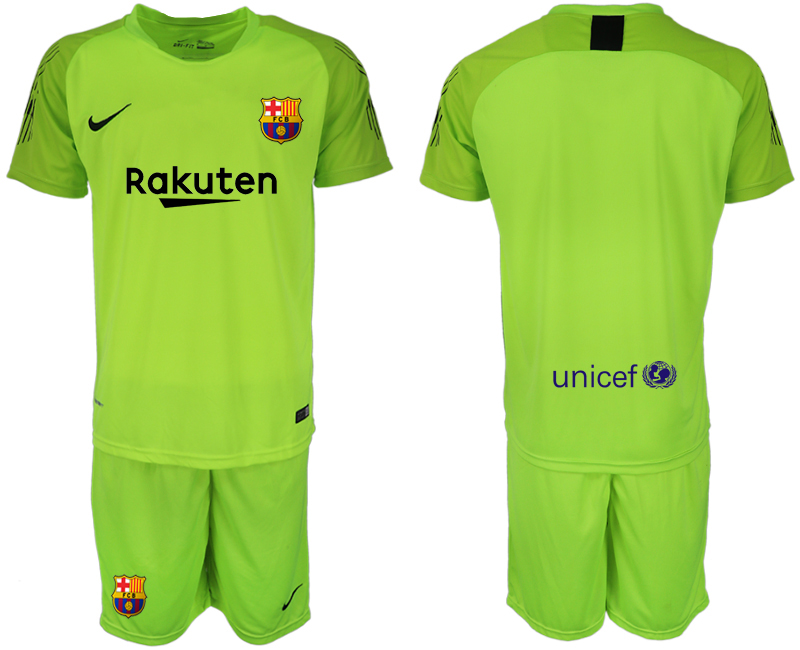 2018-19 Barcelona Fluorescent Green Goalkeeper Soccer Jersey