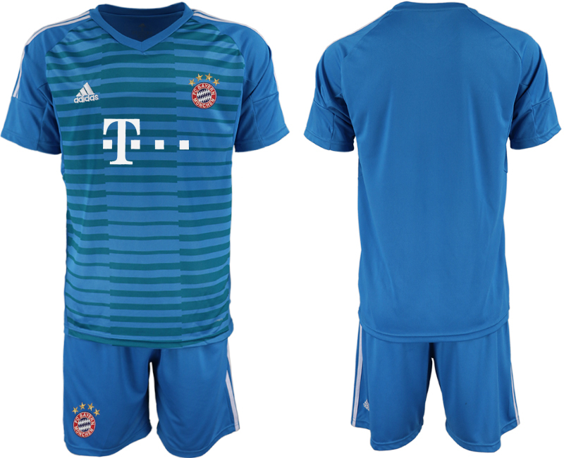 2018-19 Bayern Munich Blue Goalkeeper Soccer Jersey - Click Image to Close