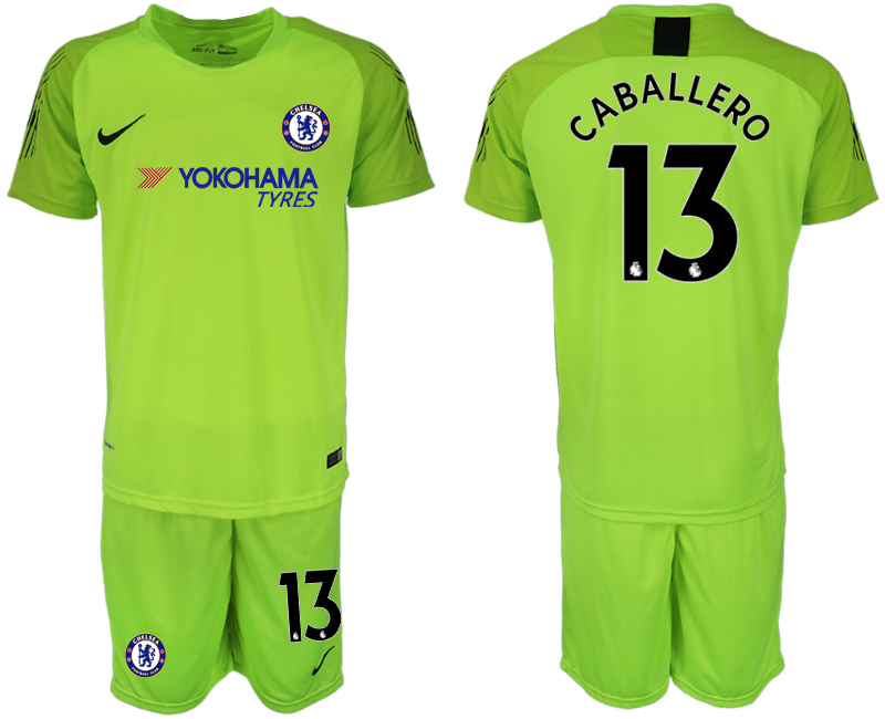 2018-19 Chelsea 13 CABALLERO Fluorescent Green Goalkeeper Soccer Jersey