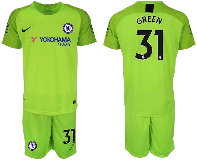 2018-19 Chelsea 31 GREEN Fluorescent Green Goalkeeper Soccer Jersey