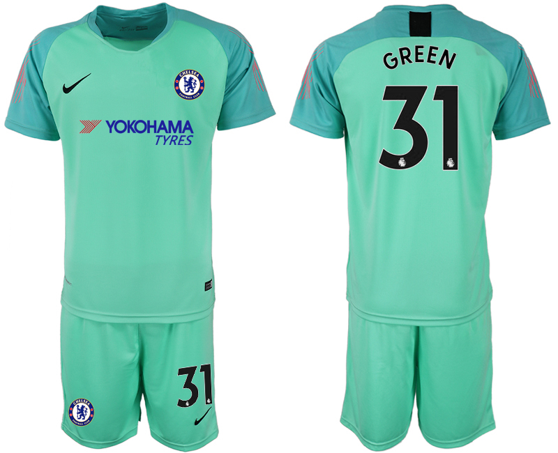 2018-19 Chelsea 31 GREEN Green Goalkeeper Soccer Jersey - Click Image to Close
