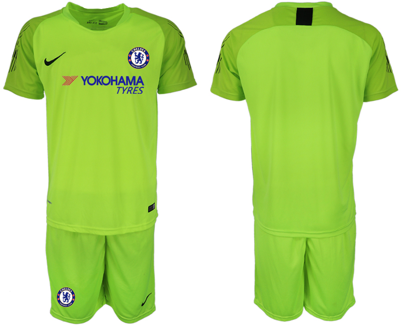 2018-19 Chelsea Fluorescent Green Goalkeeper Soccer Jersey