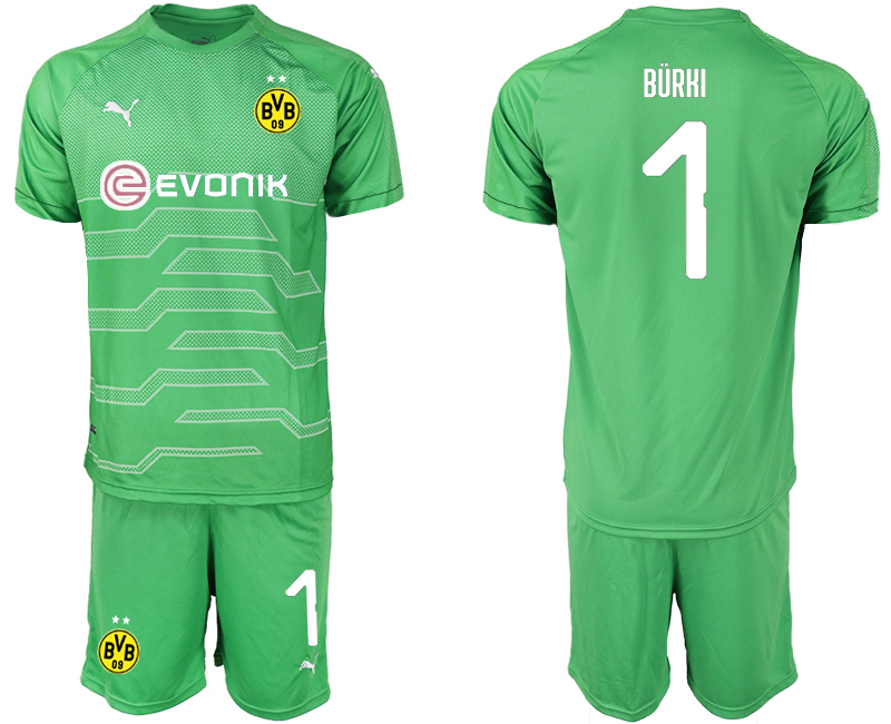 2018-19 Dortmund 1 BURKI Green Goalkeeper Soccer Jersey