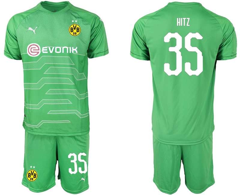 2018-19 Dortmund 35 HITZ Green Goalkeeper Soccer Jersey