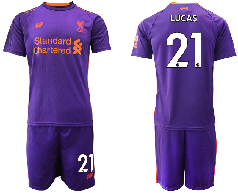 2018-19 Liverpool 21 LUCAS Away Soccer Jersey