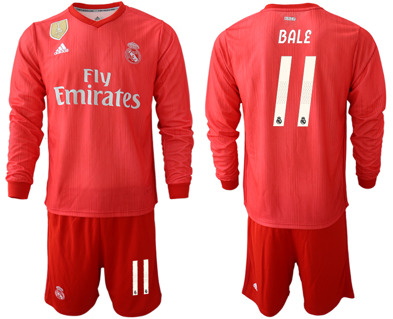 2018-19 Real Madrid 11 BALE Third Away Long Sleeve Goalkeeper Soccer Jersey - Click Image to Close