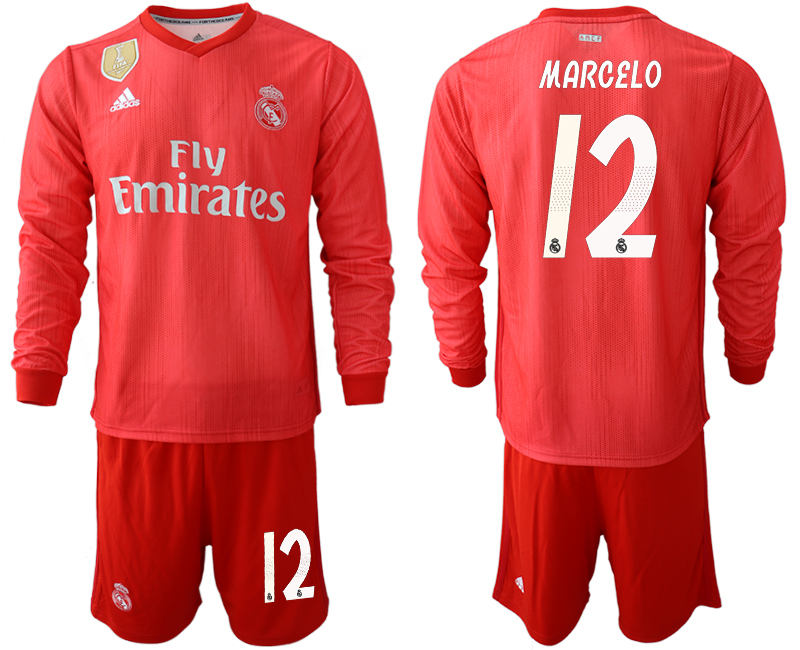 2018-19 Real Madrid 12 MARCELO Third Away Long Sleeve Goalkeeper Soccer Jersey