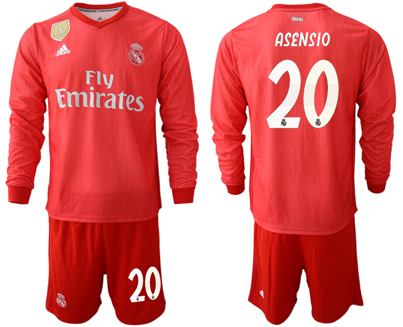 2018-19 Real Madrid 20 ASENSIO Third Away Long Sleeve Goalkeeper Soccer Jersey