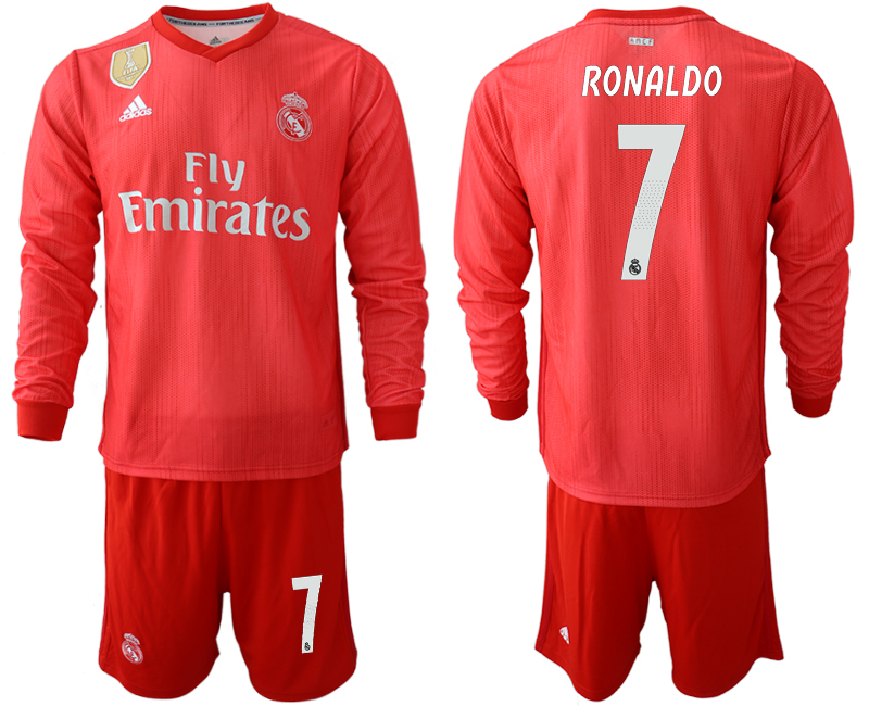 2018-19 Real Madrid 7 RONALDO Third Away Long Sleeve Goalkeeper Soccer Jersey
