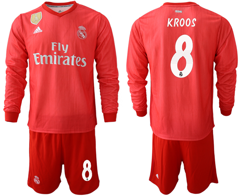 2018-19 Real Madrid 8 KROOS Third Away Long Sleeve Goalkeeper Soccer Jersey - Click Image to Close