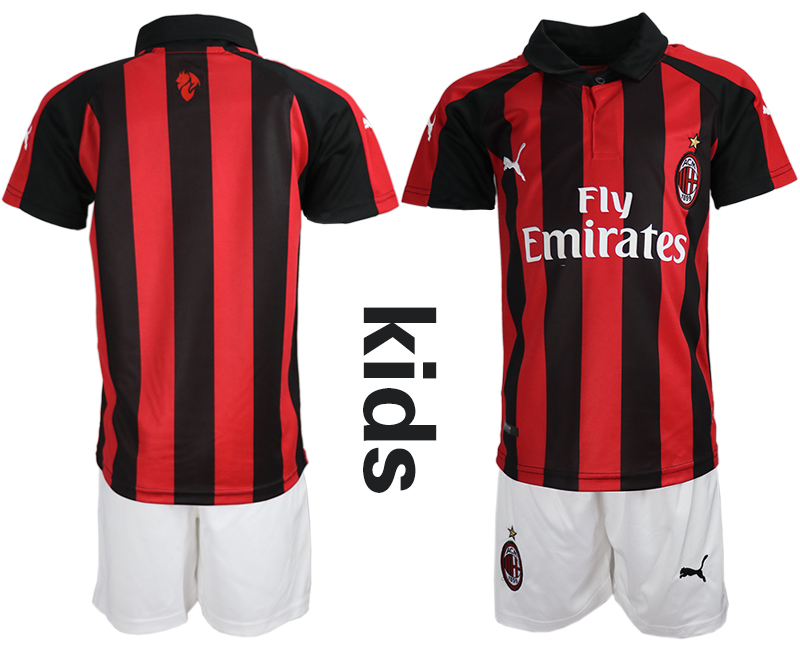 2018-19 AC Milan Home Youth Soccer Jersey