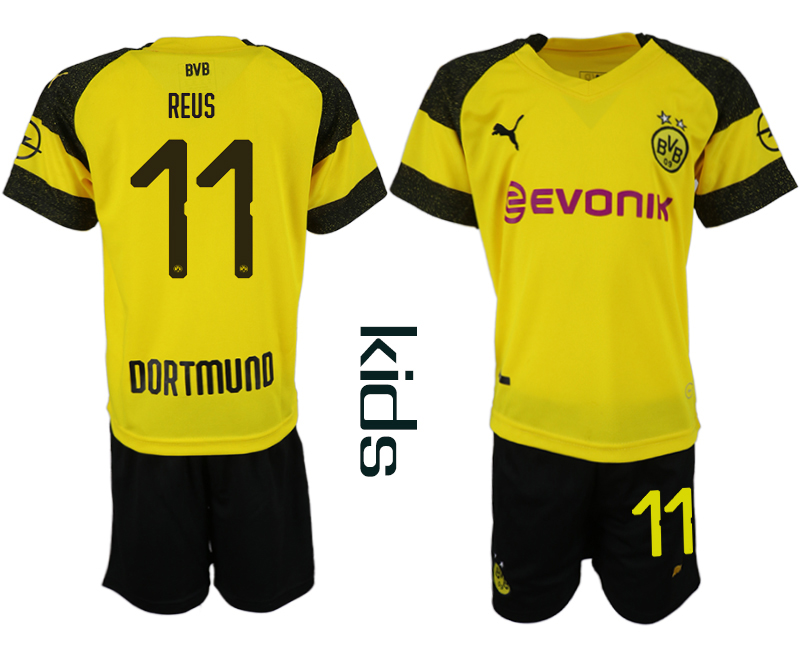 2018-19 Dortmund 11 REUS Home Youth Soccer Jersey