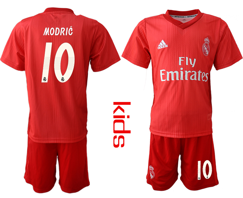 2018-19 Real Madrid 10 MODRIC Third Away Youth Soccer Jersey