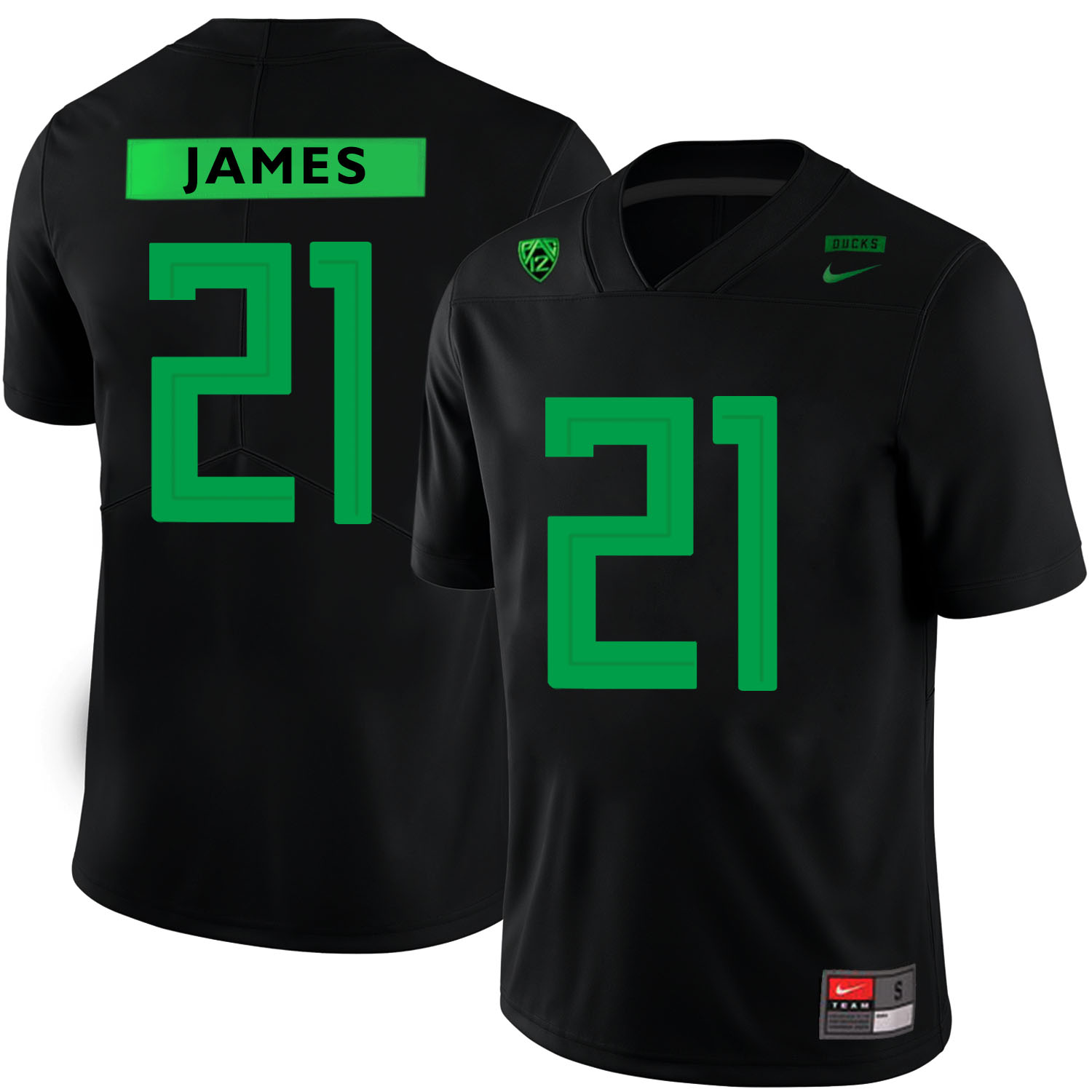 Oregon Ducks 21 LaMichael James Black Nike College Football Jersey