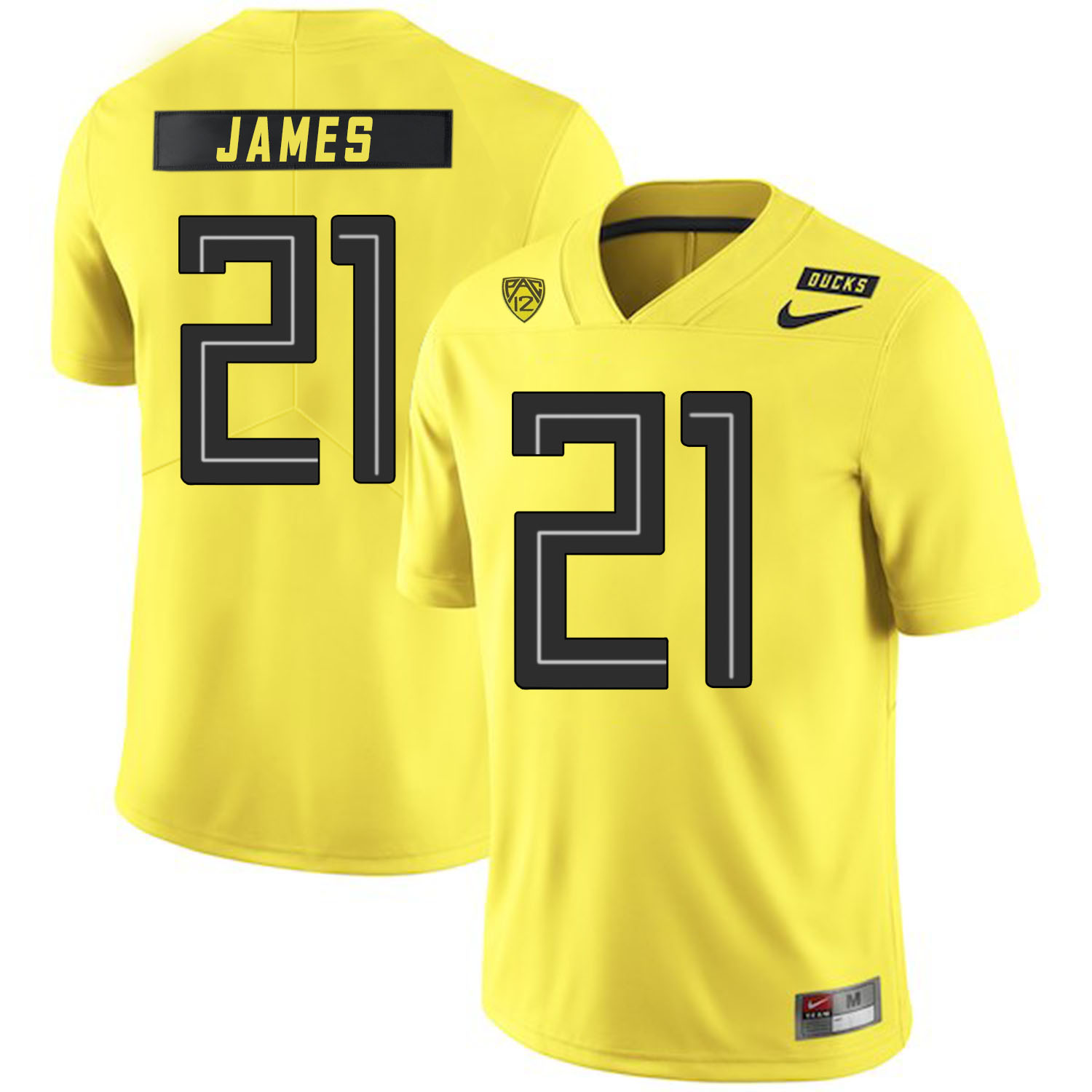 Oregon Ducks 21 LaMichael James Yellow Nike College Football Jersey - Click Image to Close