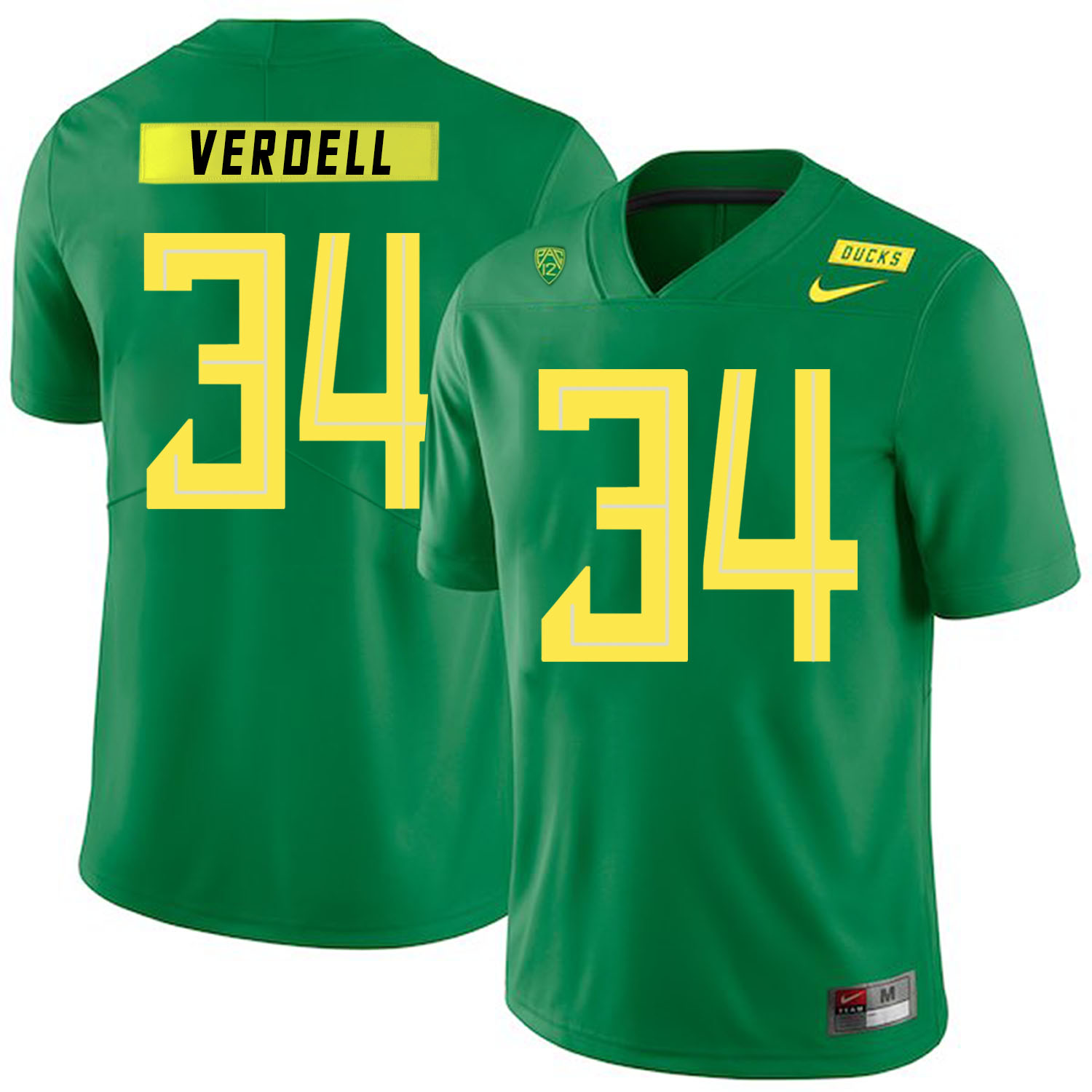 Oregon Ducks 34 CJ Verdell Apple Green Nike College Football Jersey