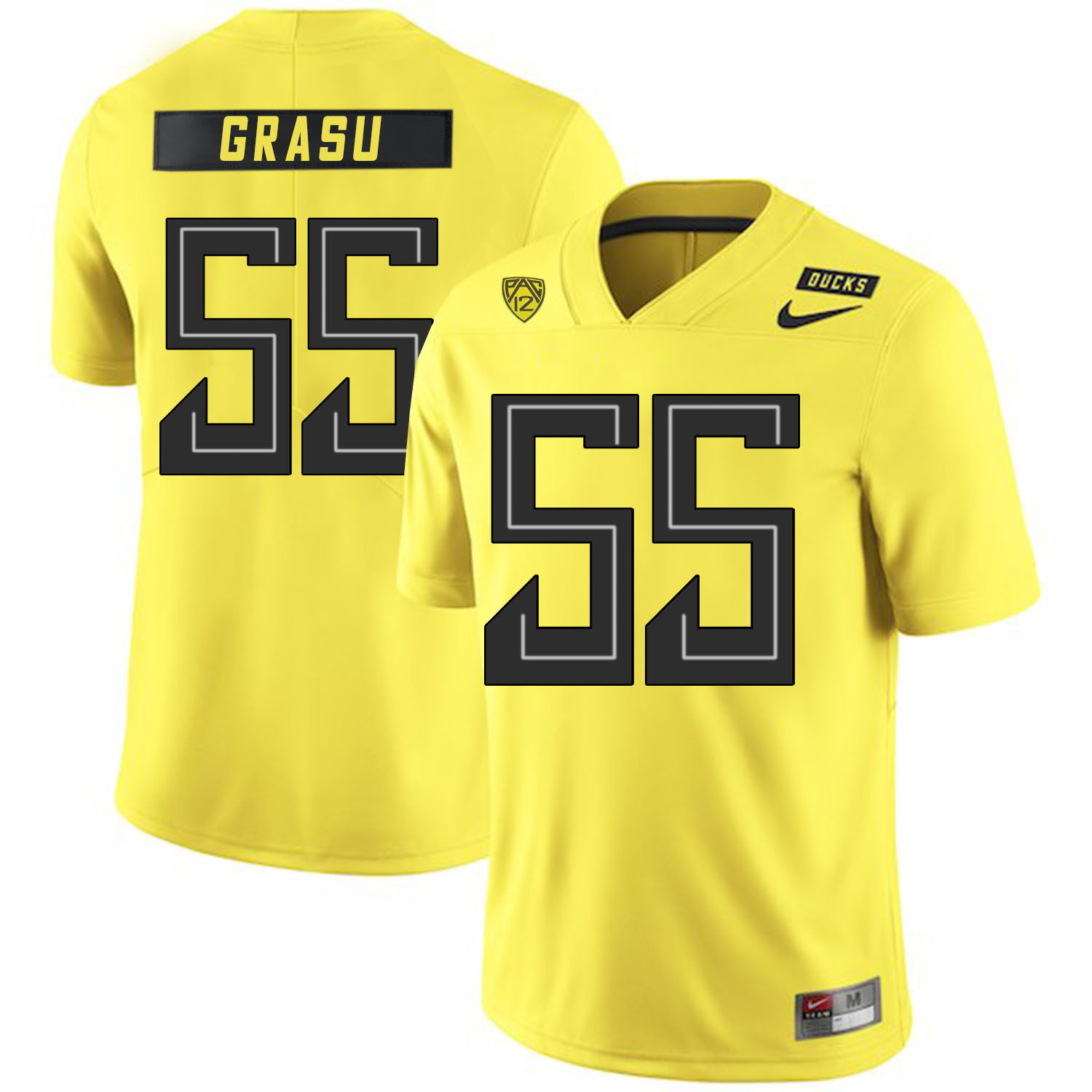 Oregon Ducks 55 Hroniss Grasu Yellow Nike College Football Jersey
