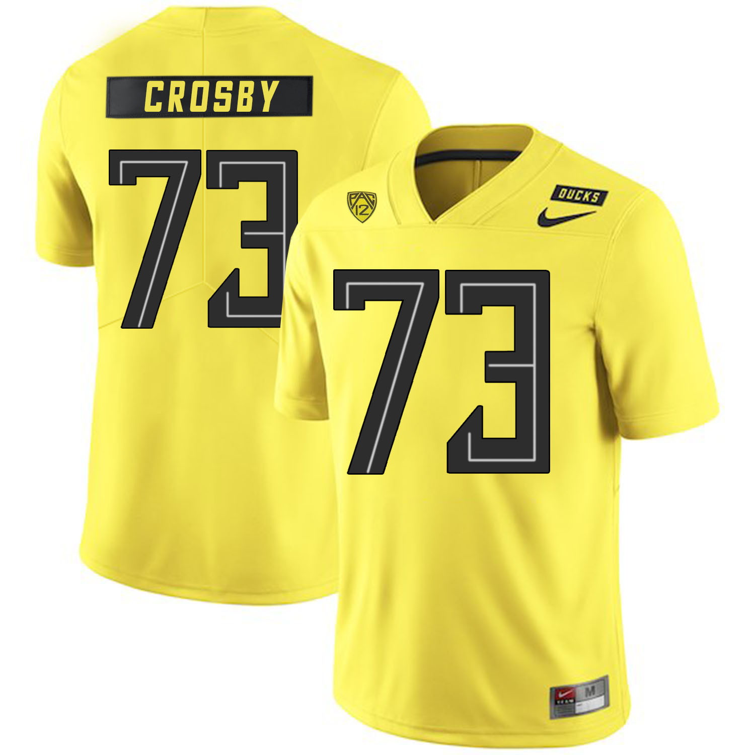 Oregon Ducks 73 Tyrell Crosby Yellow Nike College Football Jersey