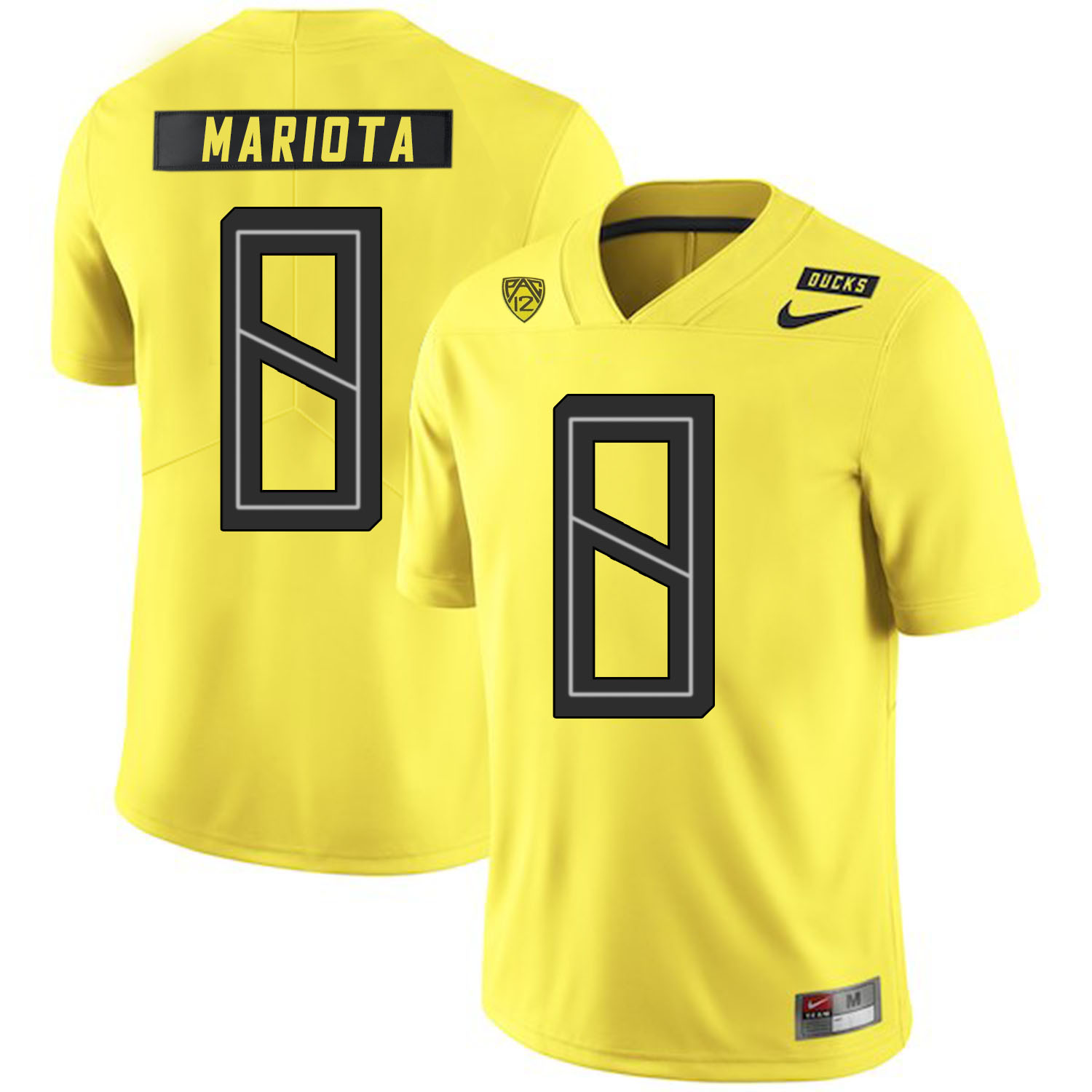 Oregon Ducks 8 Marcus Mariota Yellow Nike College Football Jersey